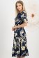 Rochie din tripluvoal metalizat bleumarin midi in clos cu elastic in talie - StarShinerS 2 - StarShinerS.ro