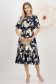 Rochie din tripluvoal metalizat bleumarin midi in clos cu elastic in talie - StarShinerS 4 - StarShinerS.ro
