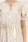Rochie din tripluvoal metalizat bej midi in clos cu elastic in talie - StarShinerS 6 - StarShinerS.ro