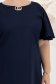 Rochie din stofa elastica bleumarin cu un croi drept si volanase la maneca - StarShinerS 6 - StarShinerS.ro
