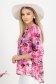 Bluza dama din viscoza si in roz usor asimetrica cu croi larg si guler tip esarfa - StarShinerS 2 - StarShinerS.ro