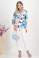 Bluza dama din viscoza si in multicolora usor asimetrica cu croi larg si guler tip esarfa - StarShinerS 3 - StarShinerS.ro