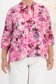 Bluza dama din viscoza si in roz usor asimetrica cu croi larg si guler tip esarfa - StarShinerS 4 - StarShinerS.ro