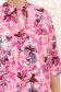Bluza dama din viscoza si in roz usor asimetrica cu croi larg si guler tip esarfa - StarShinerS 6 - StarShinerS.ro