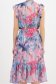 Rochie din voal multicolora midi in clos cu elastic in talie si volanase la maneca - StarShinerS 5 - StarShinerS.ro