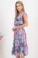 Rochie din voal multicolora midi in clos cu elastic in talie si volanase la maneca - StarShinerS 3 - StarShinerS.ro