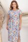Rochie din viscoza si in multicolora midi cu un croi drept si slit lateral - StarShinerS 2 - StarShinerS.ro