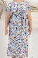 Rochie din viscoza si in multicolora midi cu un croi drept si slit lateral - StarShinerS 4 - StarShinerS.ro