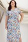 Rochie din viscoza si in multicolora midi cu un croi drept si slit lateral - StarShinerS 1 - StarShinerS.ro