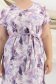 Rochie din viscoza si in mov midi cu un croi drept si slit lateral - StarShinerS 5 - StarShinerS.ro