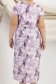 Rochie din viscoza si in mov midi cu un croi drept si slit lateral - StarShinerS 4 - StarShinerS.ro