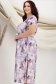 Rochie din viscoza si in mov midi cu un croi drept si slit lateral - StarShinerS 2 - StarShinerS.ro