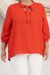 Bluza dama din georgette rosie cu croi larg si guler tip esarfa - StarShinerS 4 - StarShinerS.ro