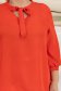 Bluza dama din georgette rosie cu croi larg si guler tip esarfa - StarShinerS 6 - StarShinerS.ro