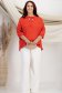 Bluza dama din georgette rosie cu croi larg si guler tip esarfa - StarShinerS 3 - StarShinerS.ro