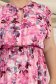 Rochie din viscoza si in roz midi in clos cu elastic in talie si accesoriu tip curea - StarShinerS 6 - StarShinerS.ro