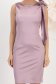 Rochie din lycra sidefata lila scurta tip creion cu decolteu in v la spate si brosa detasabila tip funda maxi- StarShinerS 4 - StarShinerS.ro