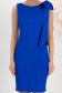 Rochie din lycra sidefata albastra scurta tip creion cu decolteu in v la spate si brosa detasabila tip funda maxi- StarShinerS 4 - StarShinerS.ro