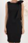Rochie din lycra sidefata neagra scurta tip creion cu decolteu in v la spate si brosa detasabila tip funda maxi- StarShinerS 4 - StarShinerS.ro
