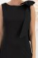 Rochie din lycra sidefata neagra scurta tip creion cu decolteu in v la spate si brosa detasabila tip funda maxi- StarShinerS 6 - StarShinerS.ro