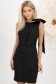 Rochie din lycra sidefata neagra scurta tip creion cu decolteu in v la spate si brosa detasabila tip funda maxi- StarShinerS 1 - StarShinerS.ro
