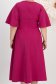 Rochie din stofa elastica zmeura midi in clos cu detalii brodate accesorizata cu brosa florala 3D - StarShinerS 5 - StarShinerS.ro