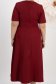 Rochie din stofa elastica visinie midi in clos cu detalii brodate si flori 3D - StarShinerS 5 - StarShinerS.ro