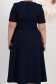 Rochie din stofa elastica bleumarin midi in clos cu detalii brodate si flori 3D - StarShinerS 6 - StarShinerS.ro
