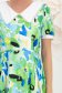 Rochie din satin verde midi in clos cu elastic in talie la spate si guler contrastant cu fir stralucitor - StarShinerS 6 - StarShinerS.ro