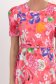 Rochie din stofa elastica roz midi in clos cu accesoriu tip curea imprimata floral - StarShinerS 6 - StarShinerS.ro
