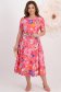 Rochie roz midi in clos cu accesoriu tip curea - StarShinerS 1 - StarShinerS.ro