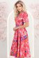 Rochie roz midi in clos cu accesoriu tip curea - StarShinerS 2 - StarShinerS.ro