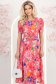 Rochie roz midi in clos cu accesoriu tip curea - StarShinerS 3 - StarShinerS.ro