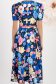 Rochie din stofa elastica midi in clos cu accesoriu tip curea imprimata floral - StarShinerS 5 - StarShinerS.ro