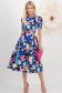 Rochie din stofa elastica midi in clos cu accesoriu tip curea imprimata floral - StarShinerS 1 - StarShinerS.ro