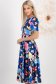 Rochie din stofa elastica midi in clos cu accesoriu tip curea imprimata floral - StarShinerS 2 - StarShinerS.ro
