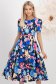 Rochie din stofa elastica midi in clos cu accesoriu tip curea imprimata floral - StarShinerS 3 - StarShinerS.ro