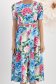 Rochie din stofa elastica multicolora midi in clos cu accesoriu tip curea imprimata floral - StarShinerS 4 - StarShinerS.ro