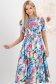Rochie din stofa elastica multicolora midi in clos cu accesoriu tip curea imprimata floral - StarShinerS 1 - StarShinerS.ro
