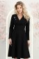 Rochie din jersey cu viscoza neagra pana la genunchi in clos cu brosa - StarShinerS 1 - StarShinerS.ro