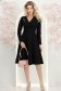 Rochie din jersey cu viscoza neagra pana la genunchi in clos cu brosa - StarShinerS 3 - StarShinerS.ro