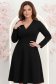 Rochie din jersey cu viscoza neagra pana la genunchi in clos cu brosa - StarShinerS 1 - StarShinerS.ro