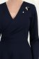 Rochie din jersey cu viscoza bleumarin pana la genunchi in clos cu brosa - StarShinerS 4 - StarShinerS.ro
