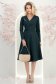 Rochie din jersey cu viscoza verde-inchis pana la genunchi in clos cu brosa - StarShinerS 3 - StarShinerS.ro
