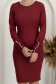 Rochie din stofa elastica visinie midi tip creion accesorizata cu perle - StarShinerS 7 - StarShinerS.ro