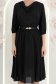 Rochie din voal neagra midi in clos cu elastic in talie si curea - StarShinerS 7 - StarShinerS.ro