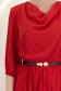 Rochie din voal rosie midi in clos cu elastic in talie si curea - StarShinerS 5 - StarShinerS.ro