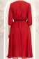 Rochie din voal rosie midi in clos cu elastic in talie si curea - StarShinerS 7 - StarShinerS.ro