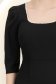 Rochie din stofa neagra scurta tip creion cu umeri bufanti si perle  - StarShinerS 4 - StarShinerS.ro