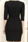 Rochie din stofa neagra scurta tip creion cu umeri bufanti si perle  - StarShinerS 6 - StarShinerS.ro